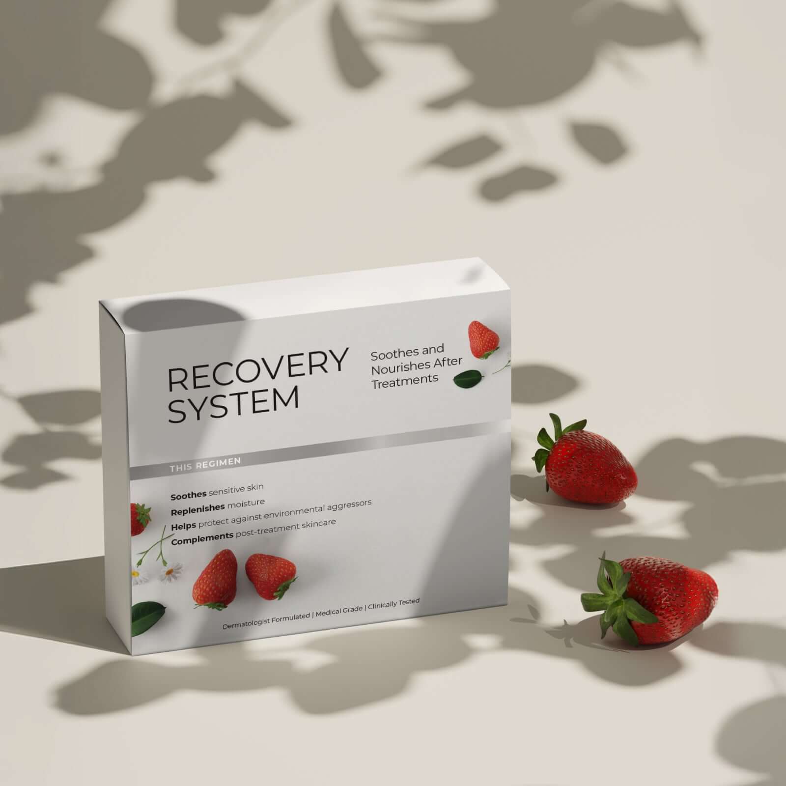 post-treatment regimen soothes, hydrates, and restores radiance after aesthetic procedures