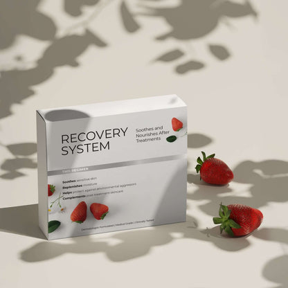 post-treatment regimen soothes, hydrates, and restores radiance after aesthetic procedures